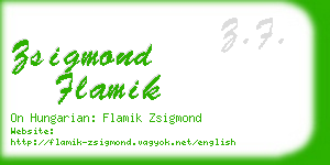 zsigmond flamik business card